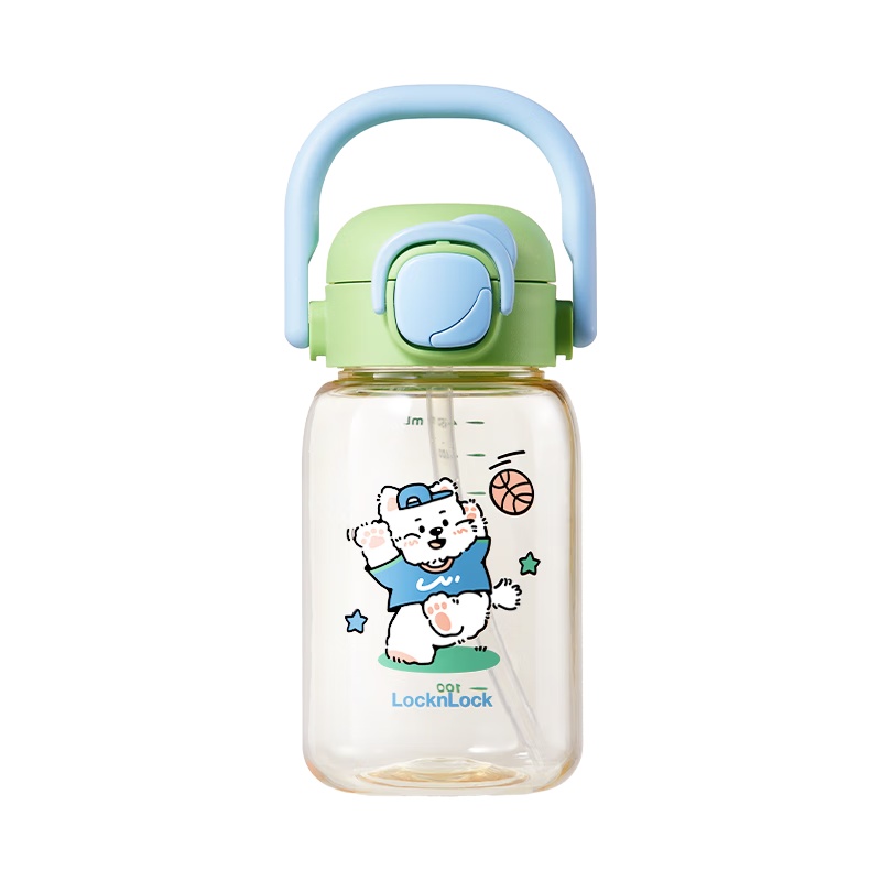 Lock&Lock Straw Cup Children's Water Bottle 3-6 Years Old Direct Drinking Cup Kindergarten Baby Drinking Cup PPSU Portable Outdoor Water Bottle
