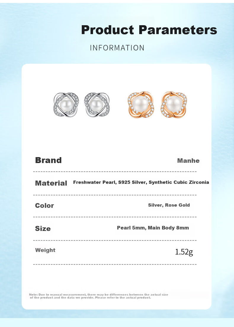 MANHE S925 Silver Mini Skirt Stud Earrings for Women, New 2026 Style, Birthday Gift for Wife Or Girlfriend 9