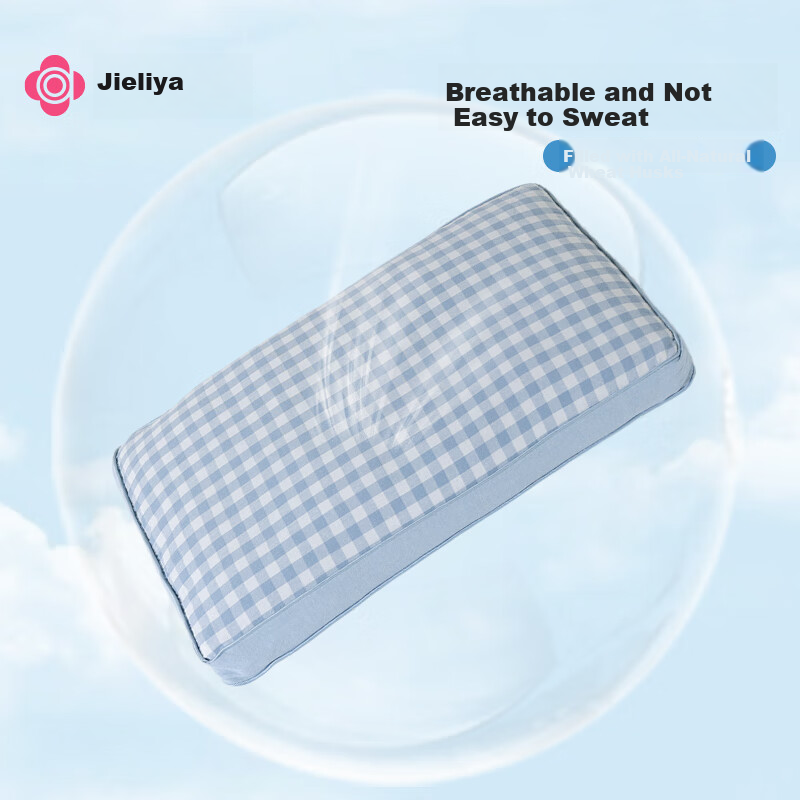 Grace Pure Cotton Class A Buckwheat Pillow, 100% Buckwheat Hull, Breathable, Height Adjustable Pillow Core