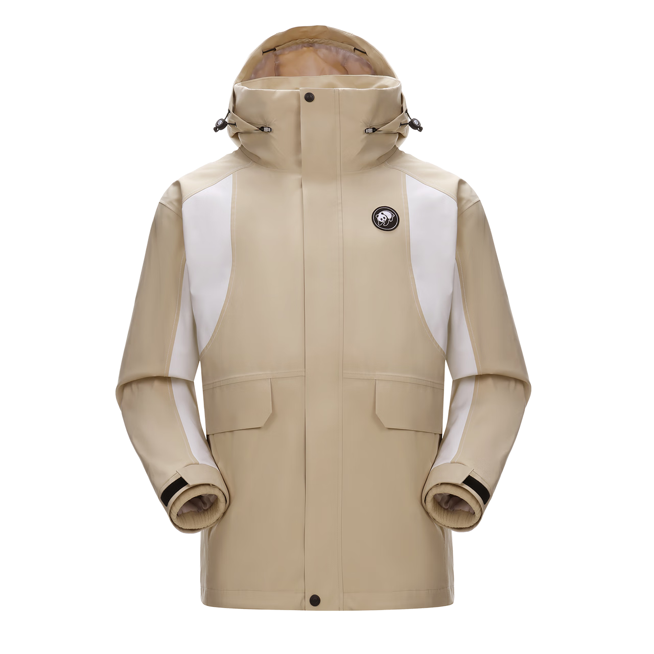 Panda Camel Series 3-in-1 Outdoor Jacket Unisex Windproof Rainproof Fleece Hiking Coat 1612, L
