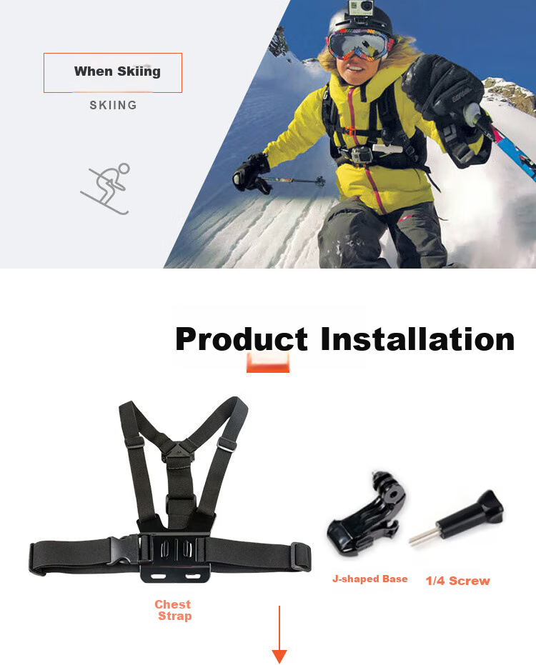Earlymen Chest Strap for DJI Action 5 Pro, Insta360 Ace Pro 2, GoPro 3s, GoPro 13 And Other Action Cameras for Live Streaming, Cycling, Skiing, Surfing, And Selfie Photography 5