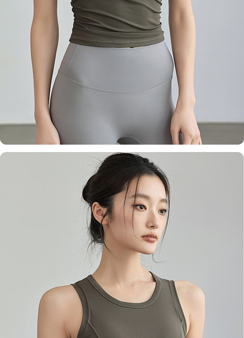 Xueqiman Women's Yoga Sports Bra Shockproof Push-up Sleeveless Vest Spring Summer Pilates Outerwear Fitness Bra 9