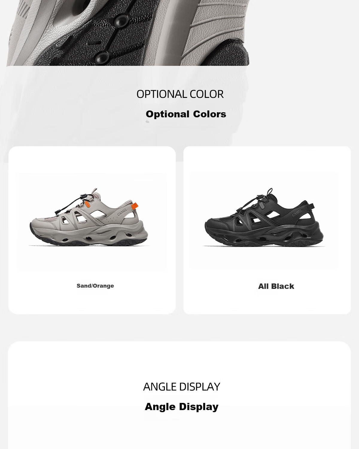 CAMEL Outdoor Stream Trekking Shoes for Men And Women, Summer 2025 Sports Sandals, Quick-Drying Water Shoes, Breathable Sneakers 3004 Size 38 14