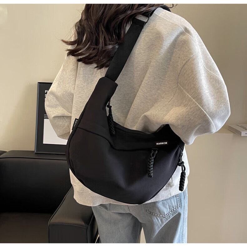 Huili Crossbody Bag for Women, Large Capacity, Korean-Style Simple Ins Trendy Versatile Casual Commuter Dumpling Bag Shoulder Bag 12