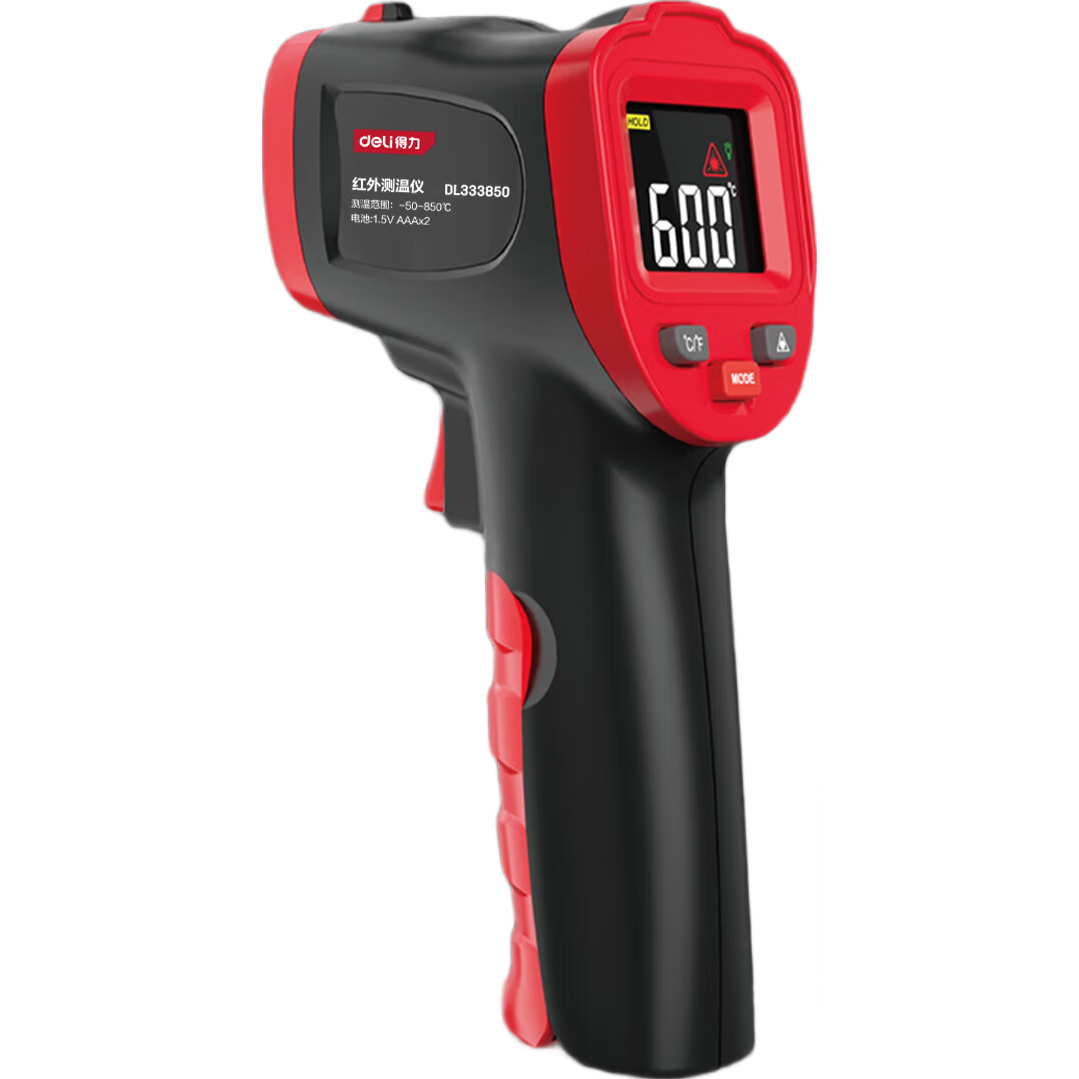 Deli Industrial Infrared Thermometer Temperature Gun High-Precision Oil Thermometer Kitchen Baking Water and Oil Temperature Gun