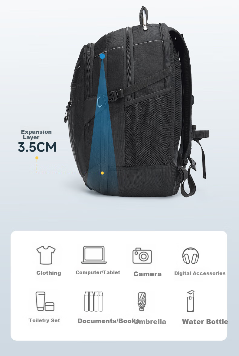 High Sierra Backpack, 37L Large Capacity, Weight-Reducing System, New Xueli Durable And Scratch-Resistant Outdoor Hiking Travel Bag 6