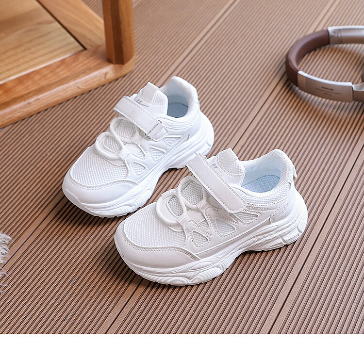 Warrior Children's Sports Shoes Versatile White Sneakers for Boys And Girls, Breathable Running Shoes WZ(CL)-1653 White 29 1