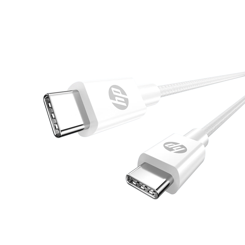 HP Dual-Head Type-C Data Cable, PD100W Fast Charging Cord, Car CarPlay Cable, E-Marker Chip, Suitable for Tablets And Smartphones, Braided Style, 2 Meters