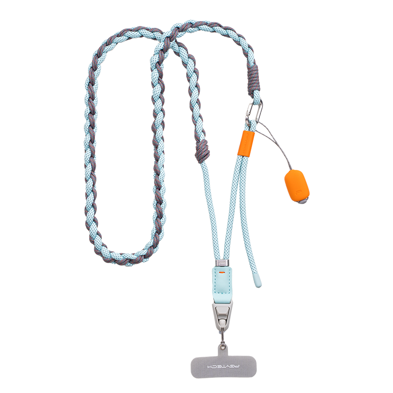 PGYTECH Phone Lanyard, Dandelion Phone Photography Strap, LinkGo Phone Shoulder Strap, Anti-Loss Cord, Neck Strap, Adjustable IPhone 17 Phone Charm Braided Style, Sea Foam Blue