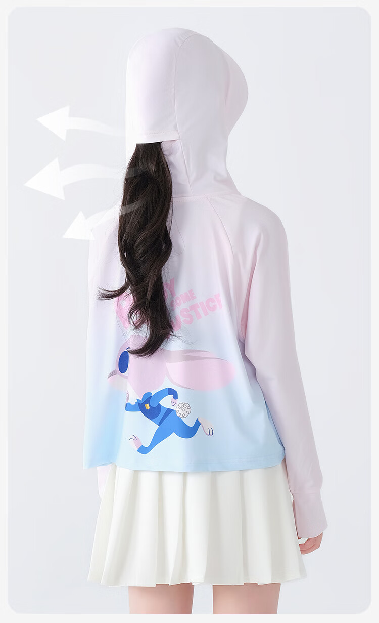Disney Girls' Summer Ice Silk Sun Protection Jacket Children's UV Protection Coat PBZPY0024 Pink Blue 140 2