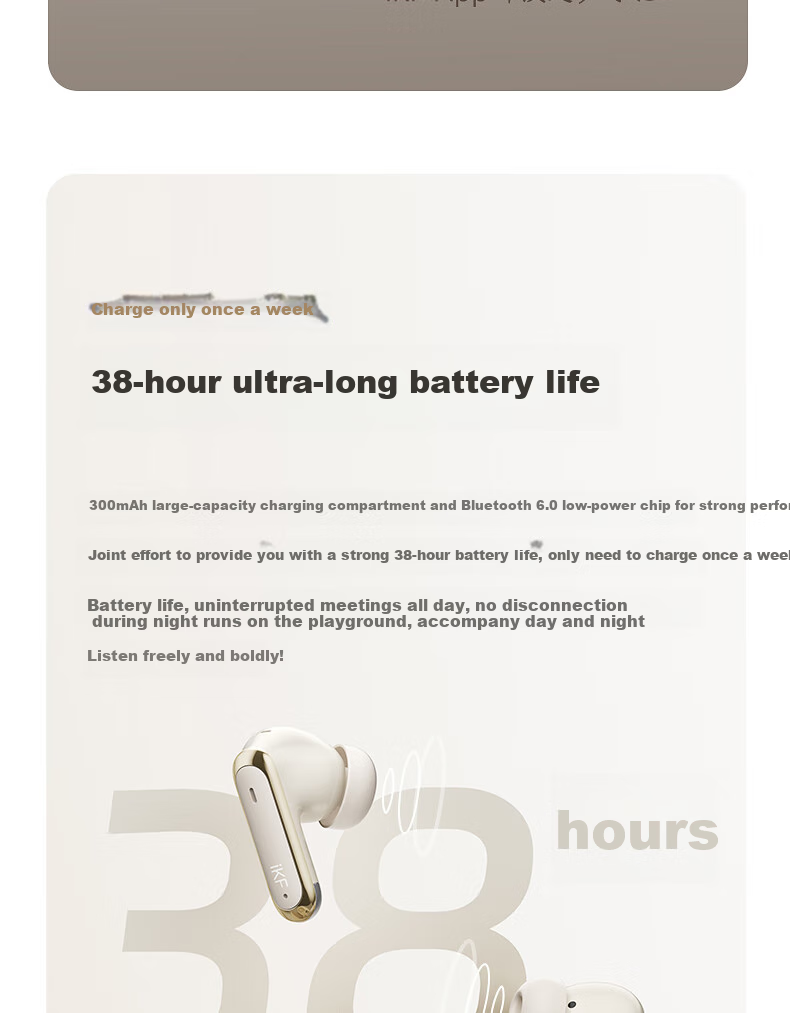 IKF C01 Clip-On Bluetooth Headphones, Wireless Open-Style Bone Conduction, Not In-Ear, for Running And Sports, AI Calling, Noise Reduction, Long Battery Life, Suitable for Huawei And Xiaomi, Midnight Black 22