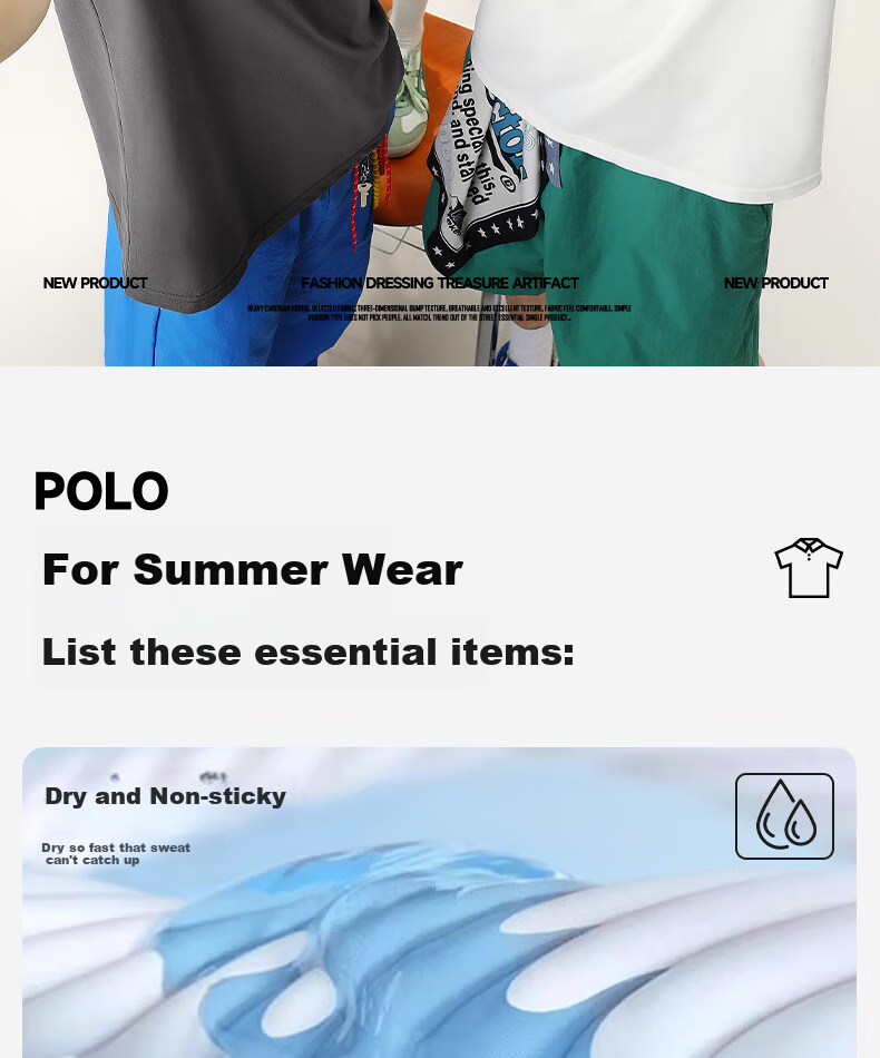 JEEP SPIRIT Polo Shirt for Men, Summer Casual Simple Versatile Short-Sleeve Collared T-Shirt Top, Khaki, L 1