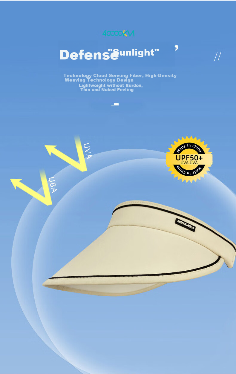 Siwangongli Sun Protection Hat for Women, Summer Seamless One-Piece UV-Resistant Sun Hat, Foldable Wide-Brimmed Cycling Cap 2