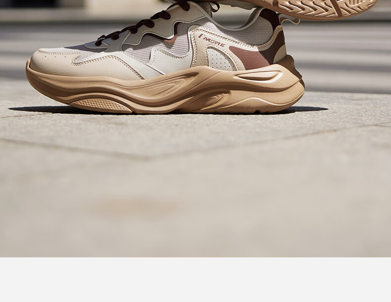 361° Men's Retro Cushioning Running Casual Sneakers Height Increasing Horn Bag Autumn Winter 672536781-1 2