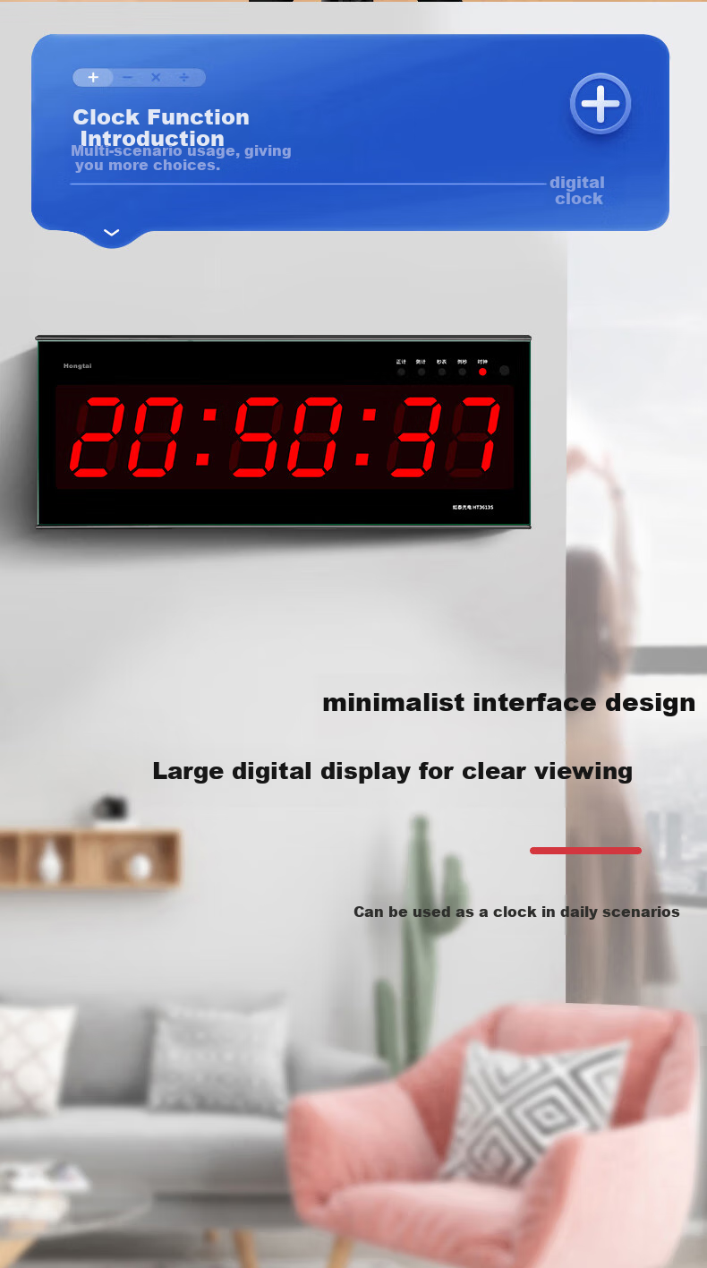 HoTai Electronic Multifunctional Sports Competition Reminder Countdown Timer with Wireless Hand Clapper, Model 3613 Timer 10