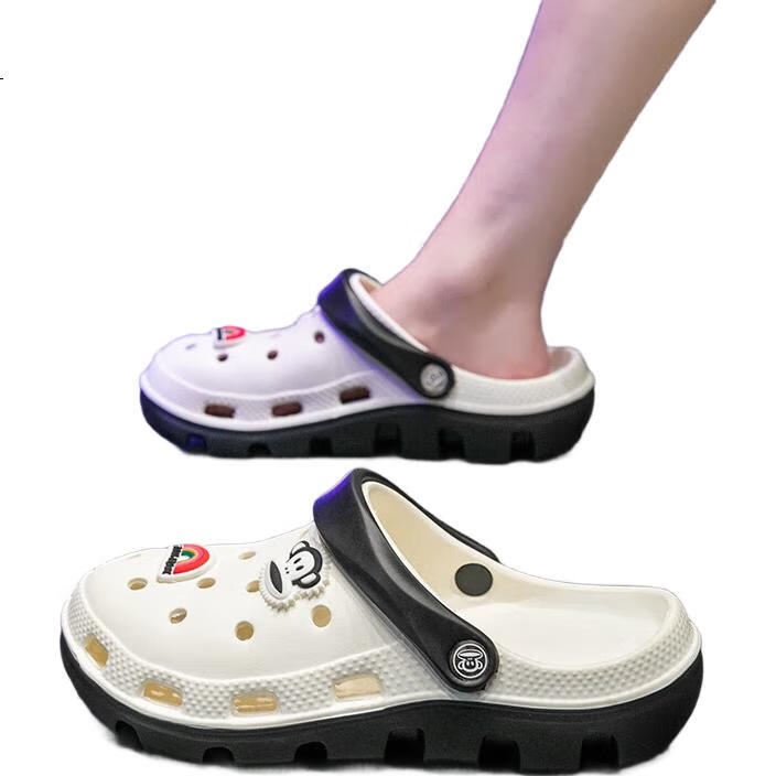 Женские сандалии Paul Frank, перфорированные, для сада, уличные, повседневные, дышащие, с мягкой подошвой, двойного назначения, белые, размер 40-41
