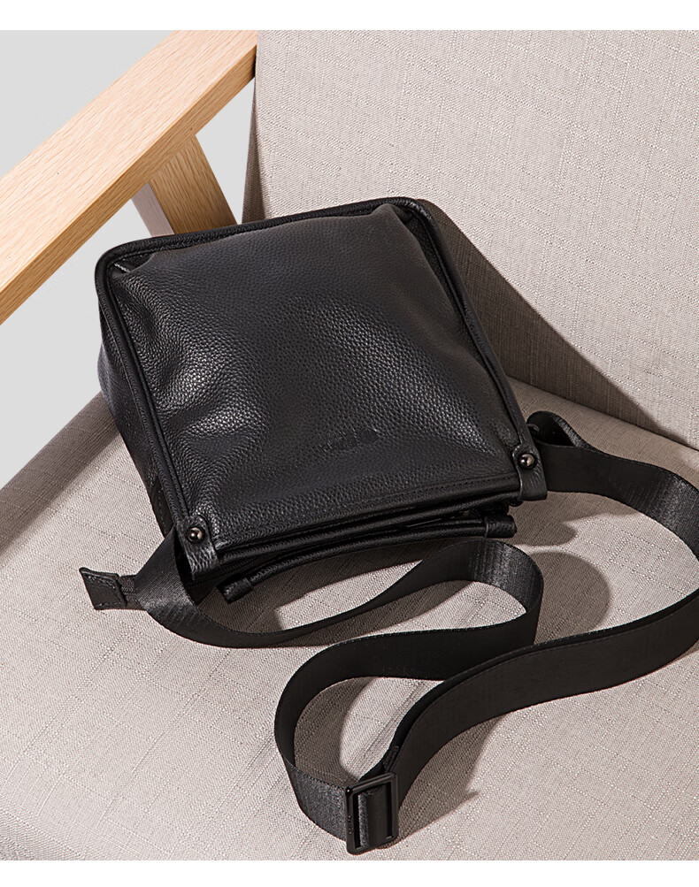 BJIAX Genuine Leather Shoulder Crossbody Bag, Cowhide Handbag, Business Casual Men's Bag, Commuter Shoulder Bag, Teacher's Day Gift 1