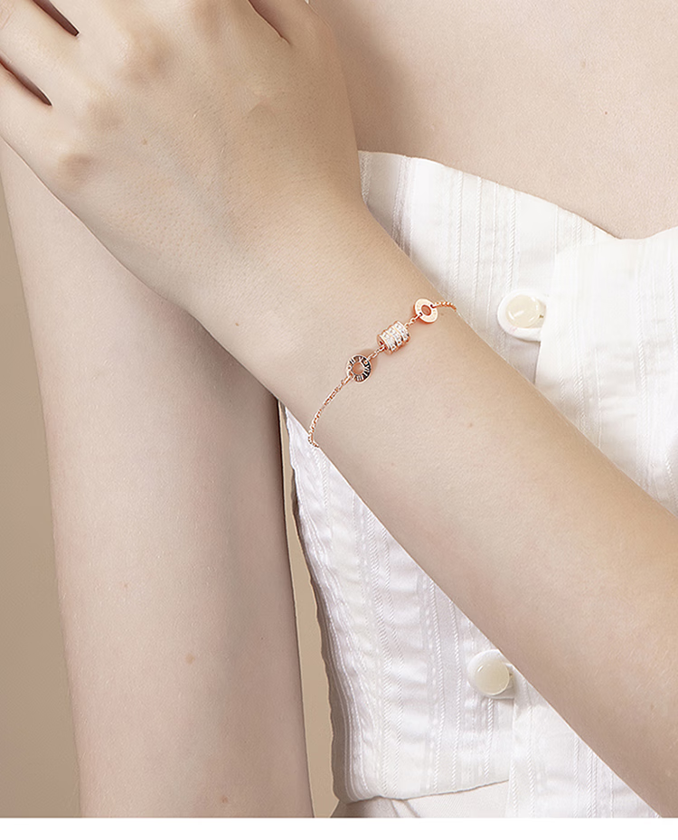 Fanci Lucky Slim Waist Bracelet Rose Gold Anniversary Gift for Women Silver Birthday Gift for Girlfriend 1