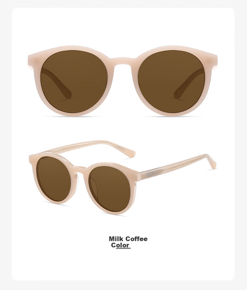 HLA Polarized Sunglasses for Women, Retro Round Frame Sunglasses, UV Protection, Driving-Specific Glasses, Gift for Girlfriend 10