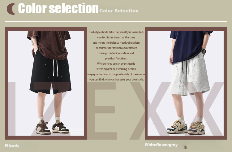IZEXX American-Style Workwear Casual Shorts for Men, Summer Trendy High Street Loose Versatile Five-Point Pants IZ68 Earth Color M 6