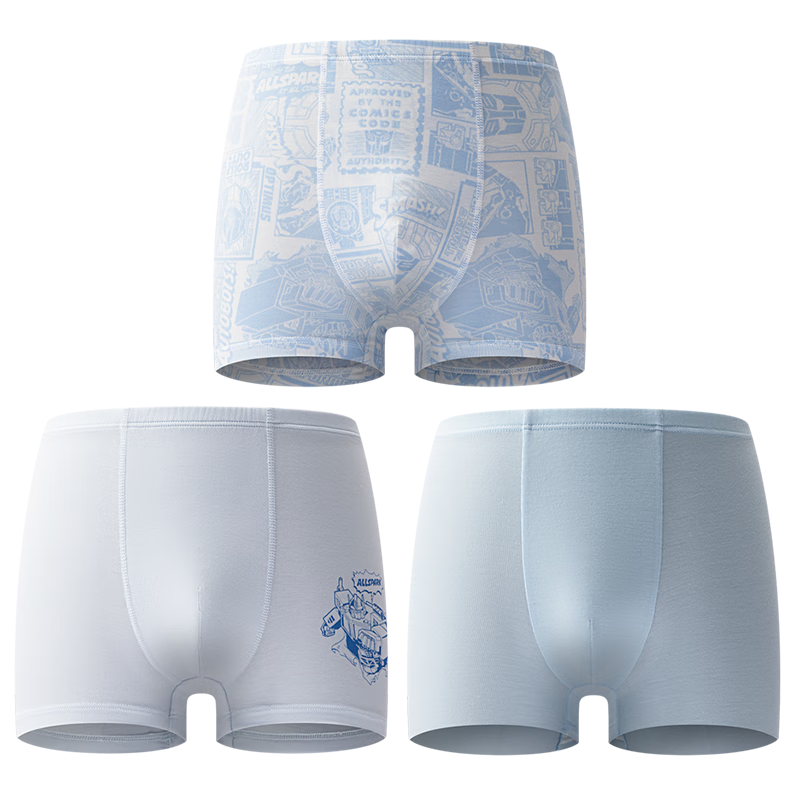 Aimer Kids Step-Up Pants Second Stage Children's Underwear Boys' Boxer Briefs Mid-Rise Antibacterial Men's Boxers - Optimus Prime 130