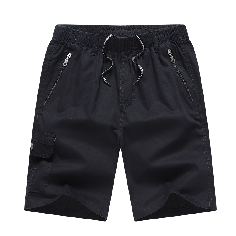 TUCANO Men's Summer Cotton Comfortable Casual Sports Shorts, Versatile Fashion Cargo Pants, Black Blue A5XL
