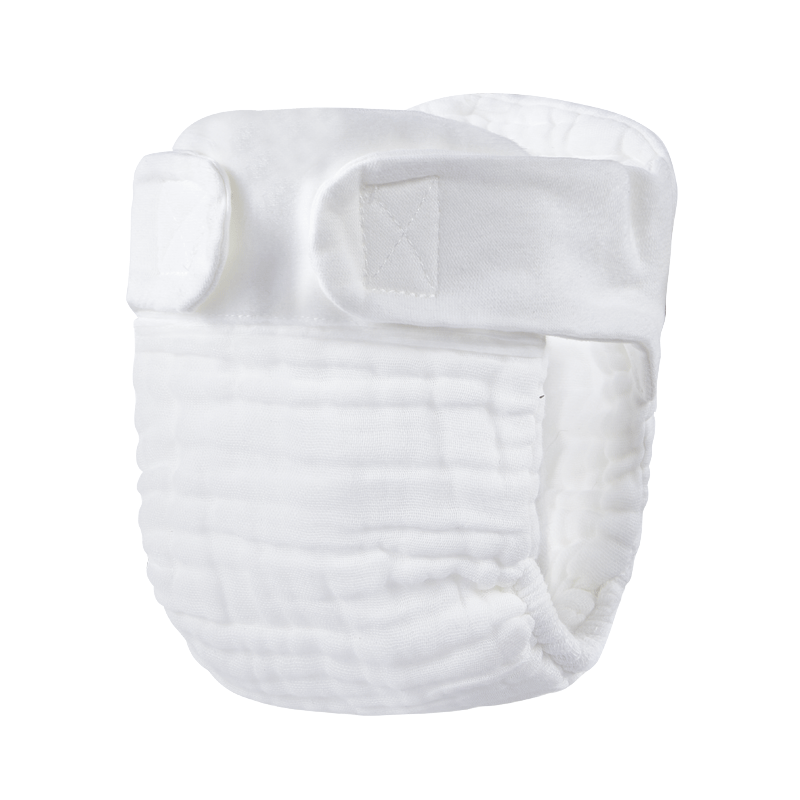 Cotton Moisture Baby Washable Gauze Diaper Pants Pure Cotton Baby Special Diaper Mustard Pocket Cloth Diaper Pants 2 Pieces Size M