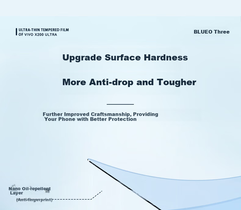Lanxingxiansheng Tempered Glass Screen Protector for Vivo X200 Ultra, Full Adhesive, High Definition, Highly Transparent, Shockproof, Wear-Resistant Phone Protective Film 9