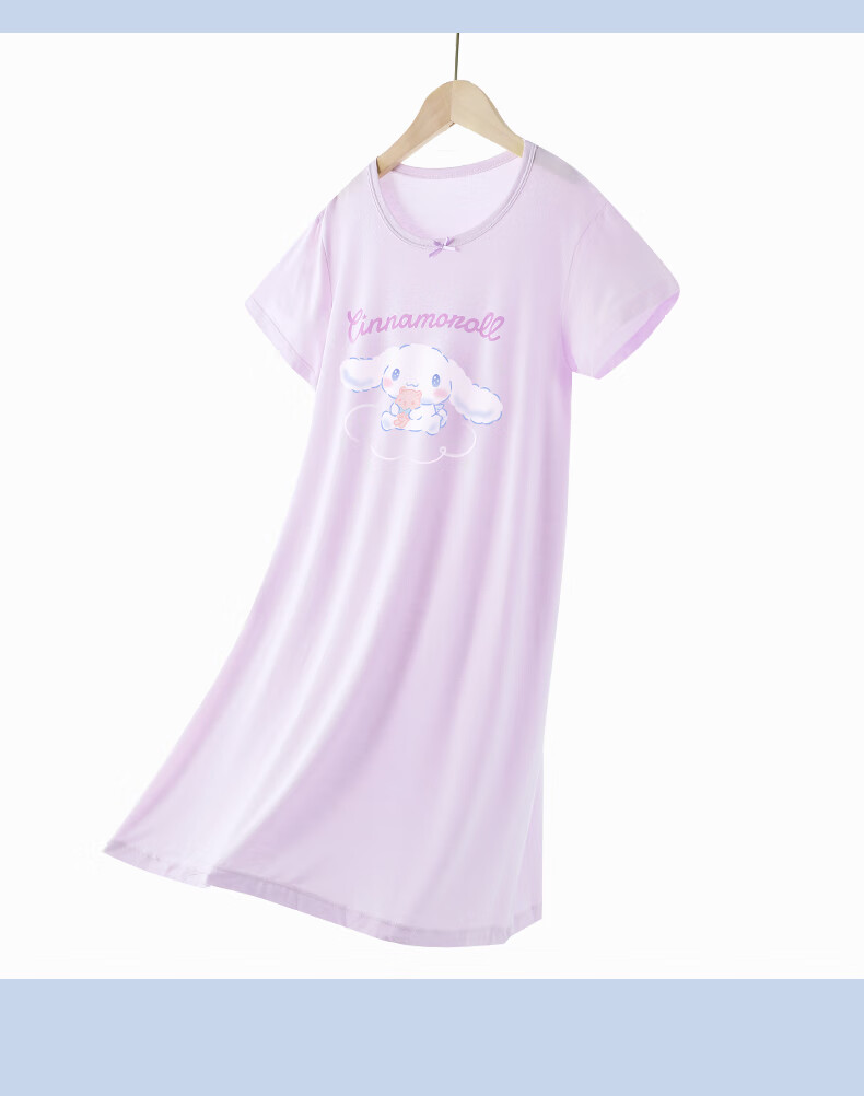 Hello Kitty Girls' Nightgown, Children's Modal Sleepwear, Summer Thin, Girls' Dress, Baby Home Wear, 0102 Pink, 160cm 7