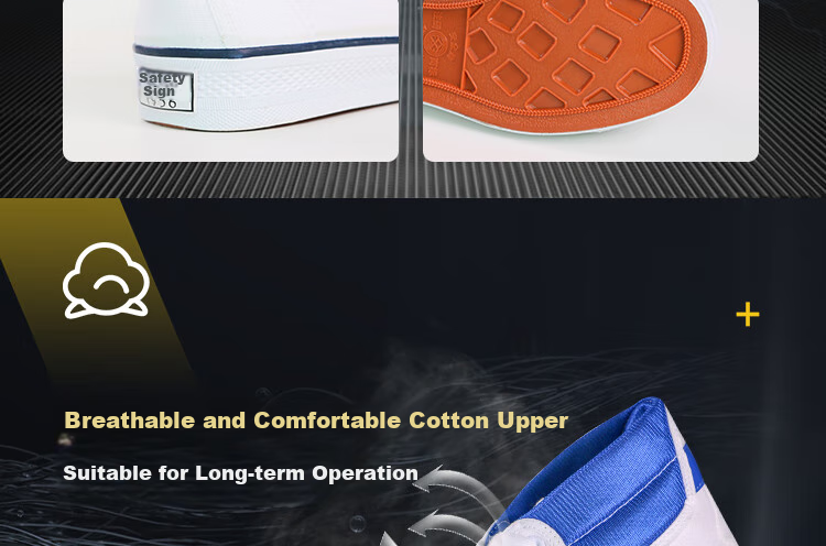 AN QUAN PAI Canvas Safety Shoes, 15KV Electrical Insulation Rubber Shoes, Anti-High And Low Voltage Labor Protection for Men And Women Z015(A) White Size 42 7