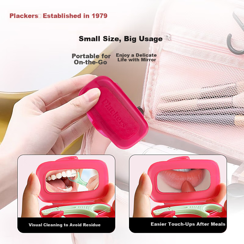 Pailesi Imported Dental Floss Picks, Ultra-Thin Adult Travel Pack, Portable Box, Toothpicks, Interdental Cleaners, 8 Pieces