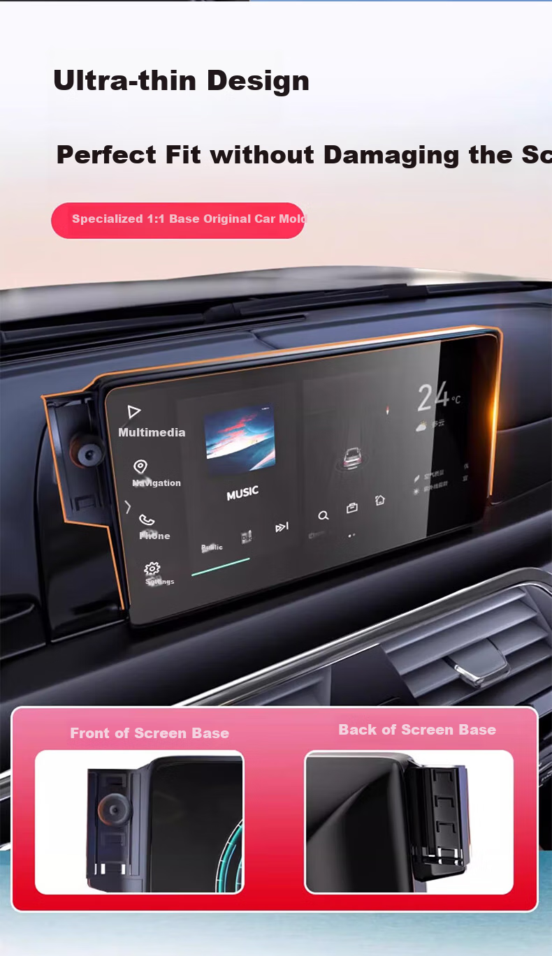 Zhicheng Car Phone Holder for Mercedes-Benz E-Class, Automatic Sensor Wireless Charger, Center Console Screen Navigation Mount 5