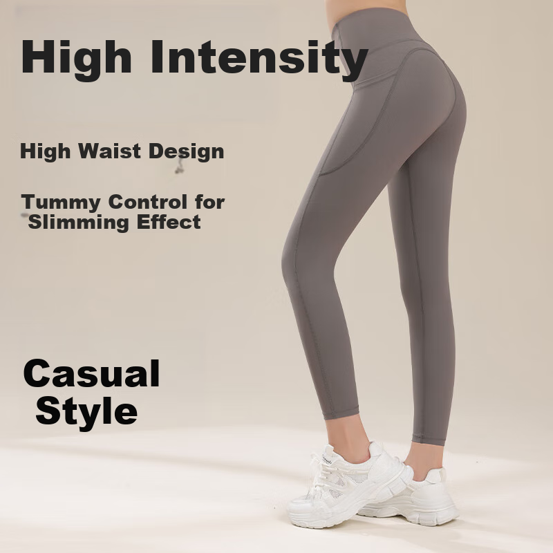 Ziyouxi Yoga High-Waisted Leggings for Women, Butt-Lifting, Naked-Feel, Outdoor Wear, Sports Shark Pants, Tight-Fitting Pilates Running Fitness Training Outfit