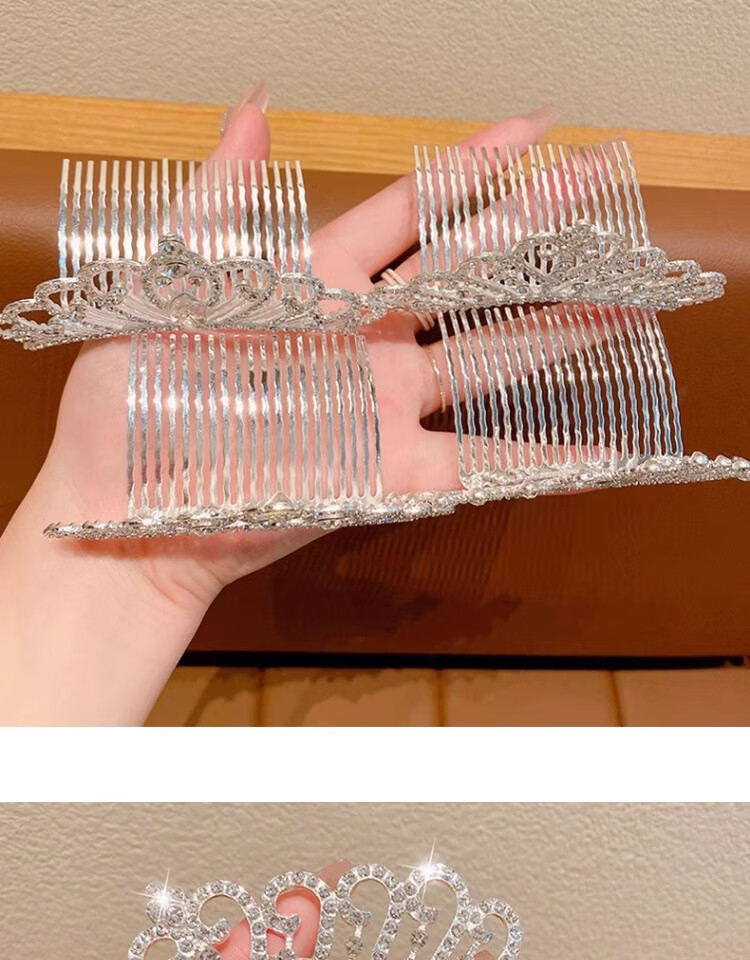 GECOMO Girls' Crown Headband, Children's Crystal Crown Birthday Gift, Princess Hair Clip, Wedding Hair Accessory, Children's Day Present 1