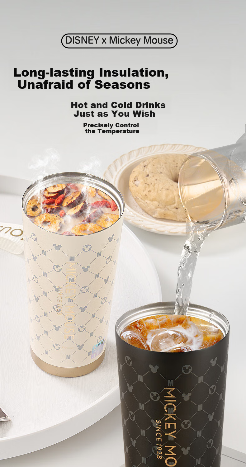Disney Insulated Mug, Large Capacity Coffee Cup, Portable Travel Cup, 316 Food-Grade Stainless Steel Gift, 500ml 3
