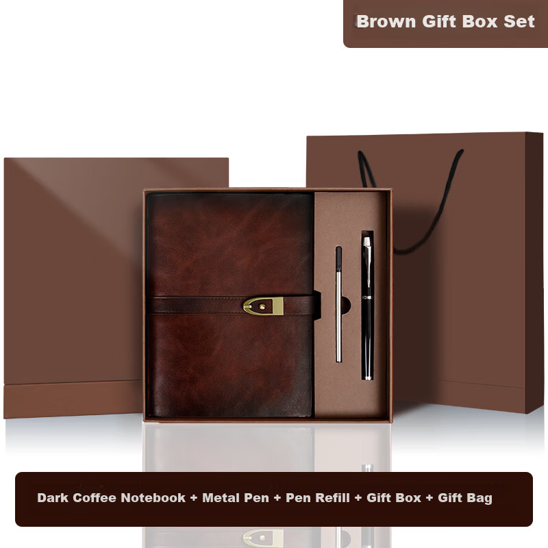 Weimei A5 Notebook, High-Quality Genuine Leather Work Journal, Artistic And Exquisite Diary, Loose-Leaf Notebook, Two-Layer Cowhide, Personalized Planner, National Day And Mid-Autumn Festival Gift, Customizable with Printed Logo