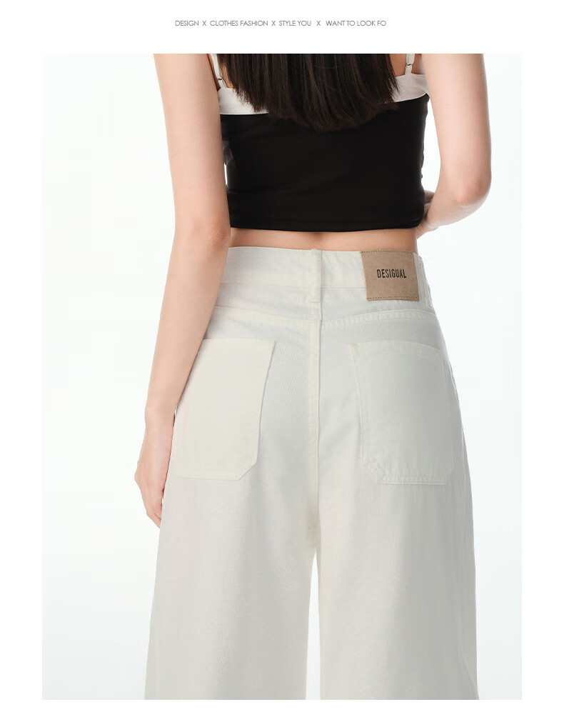 Boruilai Lyocell Tencel Wide-Leg Jeans for Women Spring Summer White Pants 2026 New High-Waist Straight-Leg Trousers 10