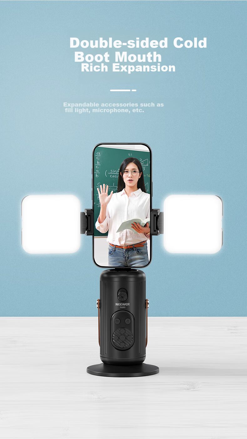 NEEWER 2025 New Smartphone Gimbal Follow-Up Device, Face Tracking Handheld Selfie Stick, 360-Degree Rotation Anti-Shake Three-Axis Gimbal, TikTok Live Streaming Equipment Complete Set for Selfie Recording And Vlog 11