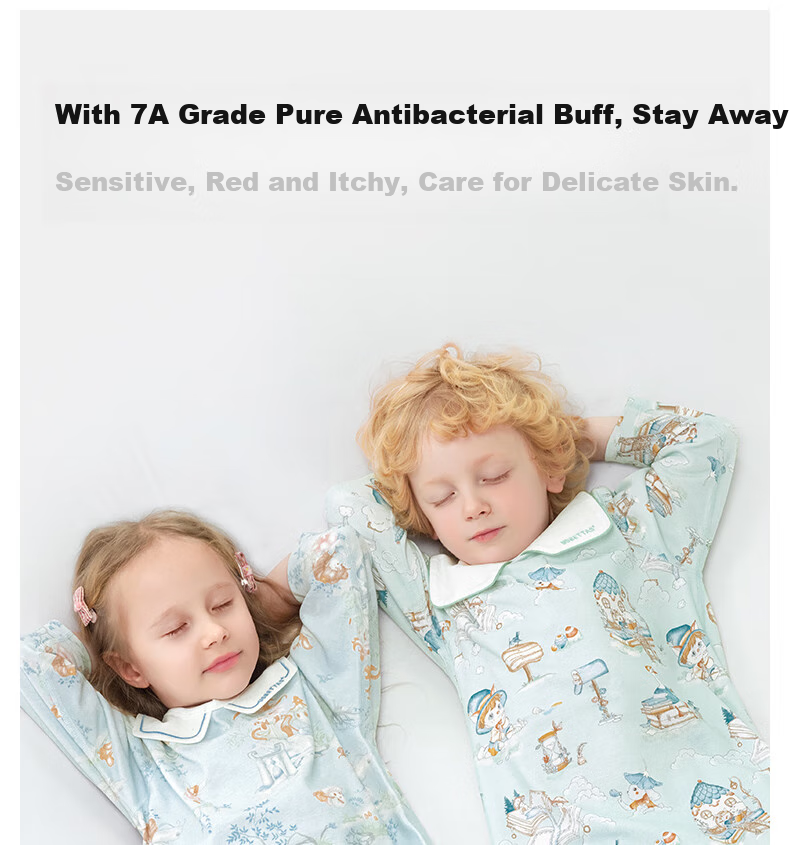 Beitaisi Children's Pajamas, Spring And Autumn Style, Trendy New Design, Boys And Girls One-Piece Sleepwear, Baby Pure Cotton Home Wear Set 8