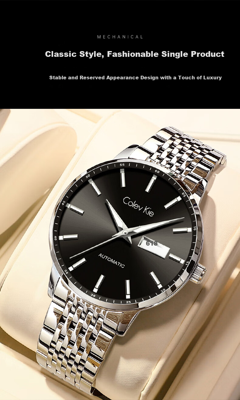 Colevkie Men's Watch, New 2026 Model, Brand Fully Automatic Mechanical Watch for Men, Waterproof, Top Ten Birthday Gift 4