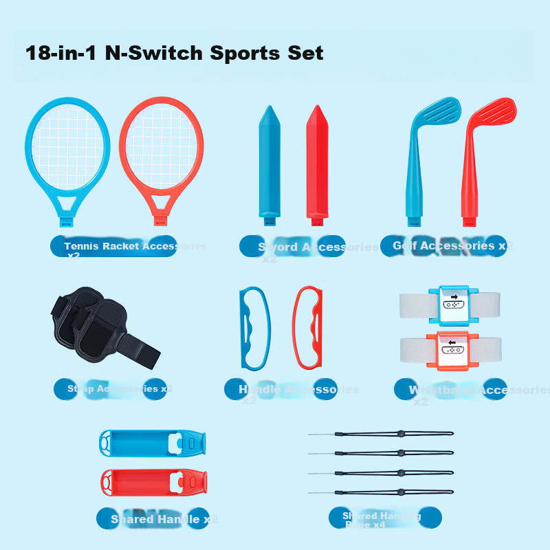 Jemdo Fitness Ring Adventure Storage Bag for Switch 2, Ring-Con Body Game Set, NS Fitness Pilates Ring, OLED Exercise Ring with Leg Straps 2