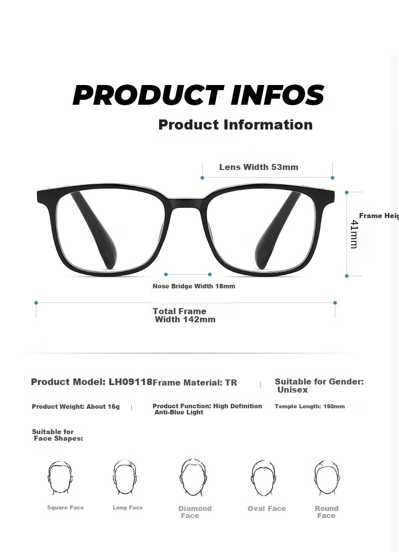 LOHO Reading Glasses for Men And Women, Anti-Blue Light Business Full-Frame Presbyopic High-Definition Glasses for Elderly, 400 Degrees, for Ages 75 And Above 8