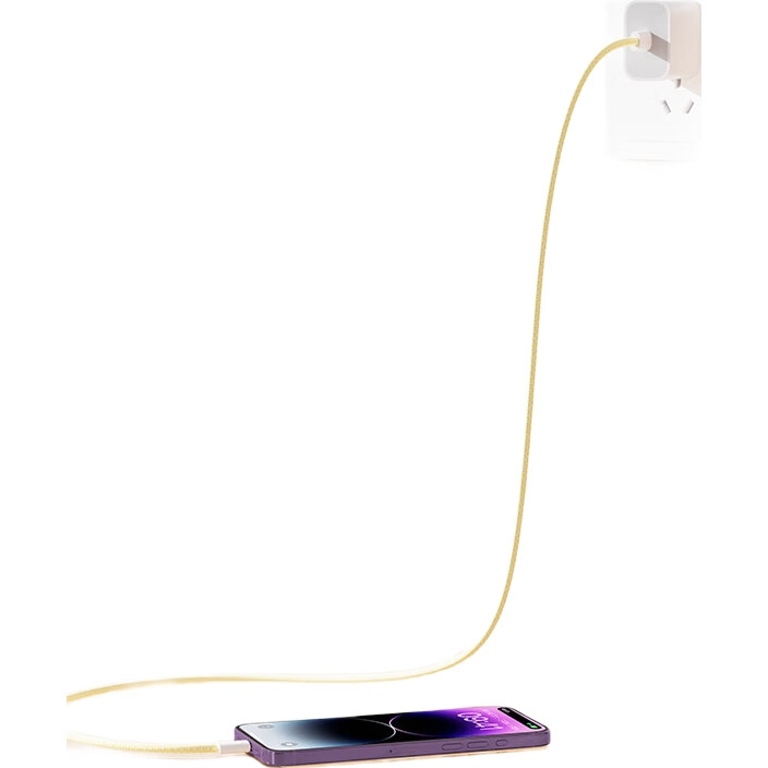 Кабель BIAZE PD20W Braided Fast Charging Cable для Apple, совместим с iPhone 14/13/12 Pro Max/11/XS/XR/iPad, автомобильное зарядное устройство, длина 2 метра, белый