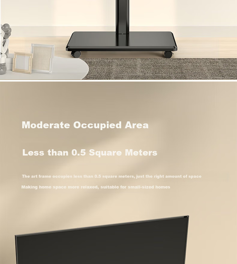 CABTE Mobile TV Stand Floor-Standing for 32/43/55/65/75 Inch TVs, Universal TV Bracket for Multiple Brands, Pearl White 5
