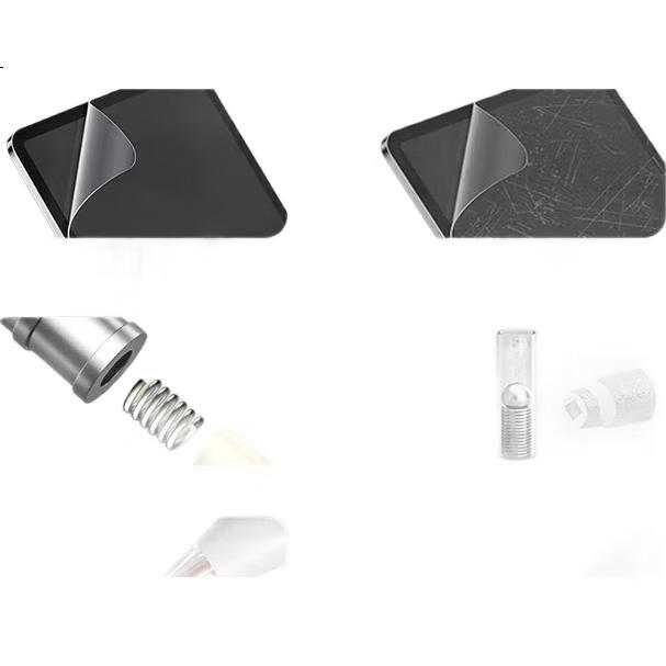 Наконечники для стилуса JD Original, 6 шт., для Apple Pencil 1/2, прозрачные, тихие, из титанового сплава