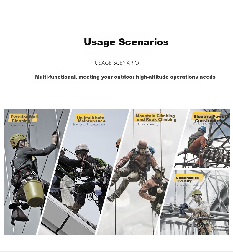Locroyon Five-Point Safety Harness, High-Altitude Work, Full-Body Fall Protection National Standard Safety Belt, Single Small Hook 5 Meters (Beijing Warehouse Fast Delivery) 1