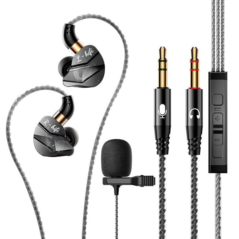 BIAZE Computer Headphones with Dual 3.5mm Ports, 2.5m Wired Headphones, Over-Ear Design with Dual Microphones for Clear Sound Quality, Suitable for Office Use, Music Listening, Gaming, Live Streaming, E-Sports, FPS And Sound Positioning