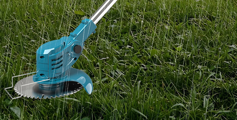 Milade Electric Lawn Mower Small Home Use Cordless Rechargeable Lithium Battery Multifunctional Grass Trimmer Cutter Tool 32