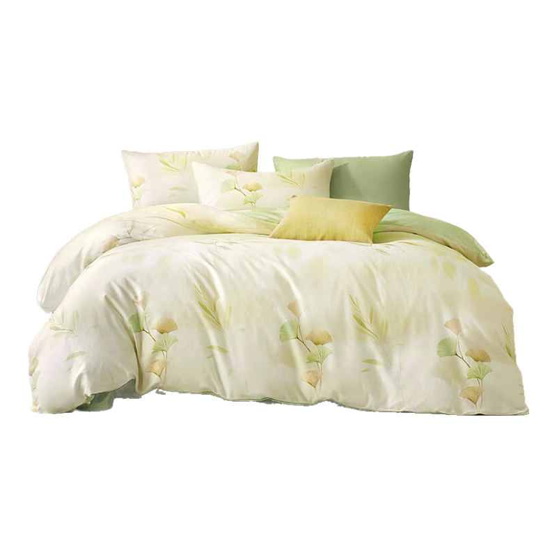BEYOND Home Textiles Pure Cotton Duvet Cover, Single Piece, Printed Floral Pattern, Lightweight, 220*240cm, Jiaju Gua