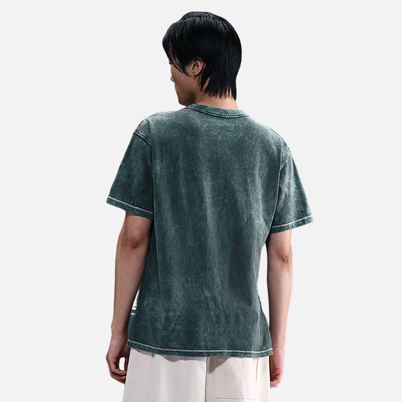 NIKE Men's Athletic T-Shirt, Knitted Collarless, Sports Casual, Trendy Fashion HQ9261-390 Green L